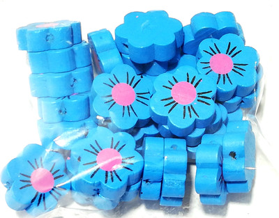 GOELX Wooden Flower Beads for Beading, Jewellery Making & Art Craft Work !! Size : 20mm X 6mm - blue
GOELX Wooden Flower Beads for Beading, Jewellery Making & Art Craft Work !! Size : 20mm X 6mm - blue