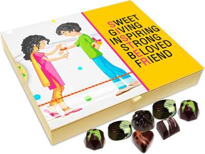 Chocholik Rakhi Gift Box - Sweet Giving Inspiring Strong Beloved Friend - 20pc Truffles(240 g)
Chocholik Rakhi Gift Box - Sweet Giving Inspiring Strong Beloved Friend - 20pc Truffles(240 g)