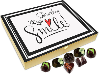 Chocholik Rakhi Gift Box - Brother, You Make Me Smile - 20pc Truffles(240 g)
Chocholik Rakhi Gift Box - Brother, You Make Me Smile - 20pc Truffles(240 g)
