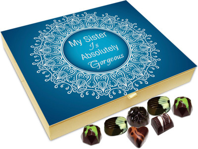 Chocholik Rakhi Gift Box - My Sister Is Absolutely Gorgeous - 20pc Truffles(240 g)
Chocholik Rakhi Gift Box - My Sister Is Absolutely Gorgeous - 20pc Truffles(240 g)