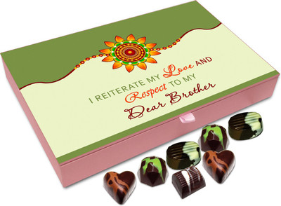 Chocholik Rakshabandhan Gift Box - I Reiterate My Love and Respect - 12pc Truffles(144 g)
Chocholik Rakshabandhan Gift Box - I Reiterate My Love and Respect - 12pc Truffles(144 g)