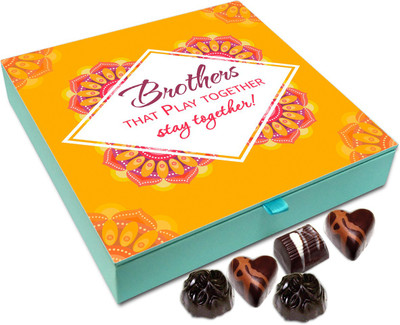 Chocholik Rakhi Gift Box - Brother That Play Together Stay Together - 9pc Truffles(108 g)
Chocholik Rakhi Gift Box - Brother That Play Together Stay Together - 9pc Truffles(108 g)
