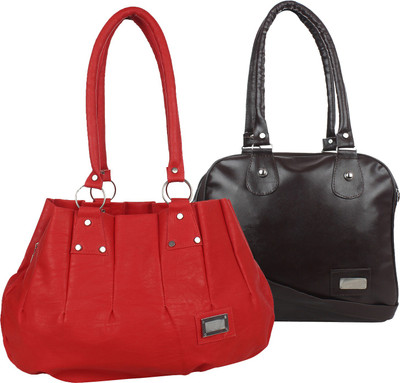 Element Cart Hand-held Bag(Brown, Red)