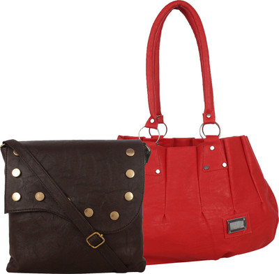 Fillin Cart Sling Bag(Brown, Red)