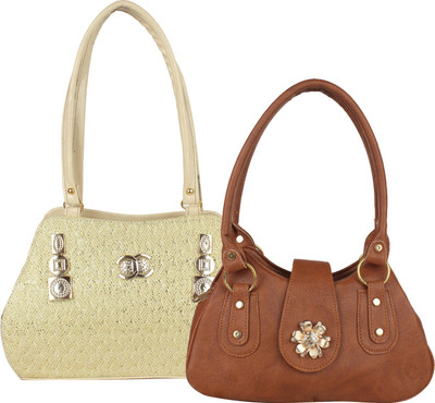 Element Cart Hand-held Bag(Beige, Brown)