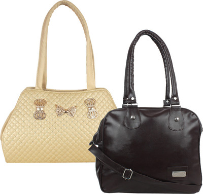 Fillin Cart Shoulder Bag(Brown, Gold)