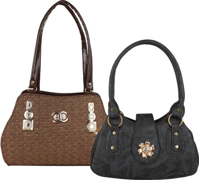 Element Cart Hand-held Bag(Brown, Black), Black;brown