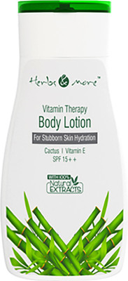 Herbs and More Vitamin Therapy Body Lotion | for Stubborn Skin Hydration | Cactus | Vitamin E | SPF 15++ | 100% Natural Extracts(100 g)
Herbs and More Vitamin Therapy Body Lotion | for Stubborn Skin Hydration | Cactus | Vitamin E | SPF 15++ | 100% Natural Extracts(100 g)