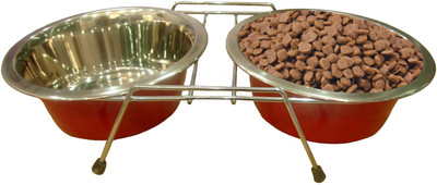 HM Steels HMSTEELS PET DOG BOWL WIRE DOUBLE DINNER IN RED COLOR WITH Stainless steel PET BOWL 2.5LTR*2 (25 CM) Rectangular Stainless Steel, Iron Pet Bowl(2460 ml Red)
HM Steels HMSTEELS PET DOG BOWL WIRE DOUBLE DINNER IN RED COLOR WITH Stainless steel PET BOWL 2.5LTR*2 (25 CM) Rectangular Stainless Steel, Iron Pet Bowl(2460 ml Red)