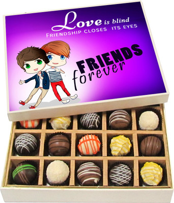 Chocholik Friendship Gift - A Caring Friend Is Thousand Times Better - Dark, Milk, White Chocolate Truffles - 20pc Truffles(300 g)
Chocholik Friendship Gift - A Caring Friend Is Thousand Times Better - Dark, Milk, White Chocolate Truffles - 20pc Truffles(300 g)