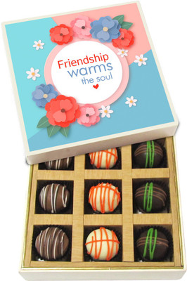 Chocholik Friendship Gift - Friendship Warms the Soul - Dark, Milk, White Chocolate Truffles - 9pc Truffles(135 g)
Chocholik Friendship Gift - Friendship Warms the Soul - Dark, Milk, White Chocolate Truffles - 9pc Truffles(135 g)