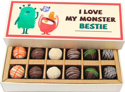 Chocholik Friendship Gift - The Bond Between Friends Is Unique and Beautiful - Dark, Milk, White Chocolate Truffles - 12pc Truffles(180 g)
Chocholik Friendship Gift - The Bond Between Friends Is Unique and Beautiful - Dark, Milk, White Chocolate Truffles - 12pc Truffles(180 g)