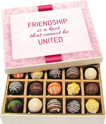 Chocholik Friendship Gift - Your Friendship to Me Means a Lot to Me - Dark, Milk, White Chocolate Truffles - 20pc Truffles(300 g)
Chocholik Friendship Gift - Your Friendship to Me Means a Lot to Me - Dark, Milk, White Chocolate Truffles - 20pc Truffles(300 g)