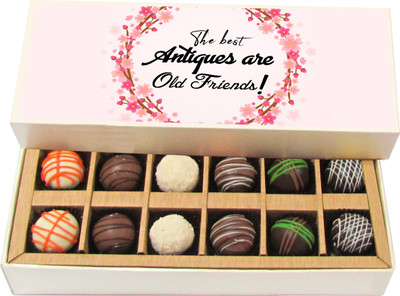 Chocholik Friendship Gift - I Love My Monster Bestie - Dark, Milk, White Chocolate Truffles - 12pc Truffles(180 g)
Chocholik Friendship Gift - I Love My Monster Bestie - Dark, Milk, White Chocolate Truffles - 12pc Truffles(180 g)