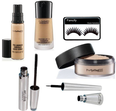 Fancify Eyelashes &Mac Brooke Candy Eyeliner & Mascara & Mac Mineralize Foundation & Mac Loose Powder & Concealer pro-longwear concealar(Set of 6)
Fancify Eyelashes &Mac Brooke Candy Eyeliner & Mascara & Mac Mineralize Foundation & Mac Loose Powder & Concealer pro-longwear concealar(Set of 6)