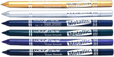 Color Fever Metallic Eye Pencil - Gold - SIlver - Glazed Green - Cool Purple - Party Blue - Navy Blue 11.4 g(Multi)
Color Fever Metallic Eye Pencil - Gold - SIlver - Glazed Green - Cool Purple - Party Blue - Navy Blue 11.4 g(Multi)