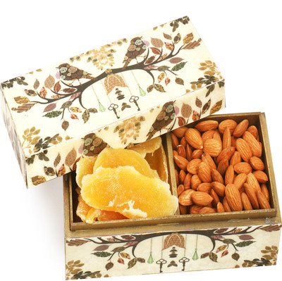 Ghasitaram Gifts Dryfruits- Wooden 2 part Almonds and Dried Mango Box(600 g, Vacuum Pack)
Ghasitaram Gifts Dryfruits- Wooden 2 part Almonds and Dried Mango Box(600 g, Vacuum Pack)