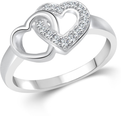 Vighnaharta Hum Tum Heart Alloy Cubic Zirconia Gold-plated Plated Ring, Silver
Vighnaharta Hum Tum Heart Alloy Cubic Zirconia Gold-plated Plated Ring, Silver