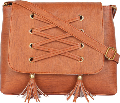 Bpbag1 Women Casual Brown PU Sling Bag