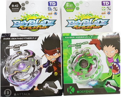 Beyblade Burst Series Dark Deathscyther and Kaiser Kerbeus Combo(Black, Green, Multicolor)
Beyblade Burst Series Dark Deathscyther and Kaiser Kerbeus Combo(Black, Green, Multicolor)