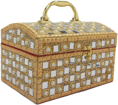 RK Brands Multipurpose Pearl and Mirror Made Travel Antique Palki Makeup, Bangle Box, Vanity Box(Golden)
RK Brands Multipurpose Pearl and Mirror Made Travel Antique Palki Makeup, Bangle Box, Vanity Box(Golden)