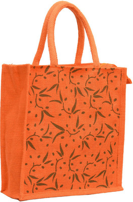 AGGDA Orange Jute with Green Small Leafs Printed with orange rope handle Jute Burlap Lunch tiffin Outdoor handbag Bag working office bag Waterproof Lunch Bag(Orange, 12 L)
AGGDA Orange Jute with Green Small Leafs Printed with orange rope handle Jute Burlap Lunch tiffin Outdoor handbag Bag working office bag Waterproof Lunch Bag(Orange, 12 L)