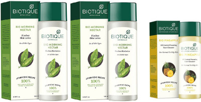 BIOTIQUE BIO Morning Nectar Flawless Skin Moisturizer, PINEAPPLE OIL CONTROL FACE CLEANSER FOR NORMAL TO OILY SKIN(Set of 3)
BIOTIQUE BIO Morning Nectar Flawless Skin Moisturizer, PINEAPPLE OIL CONTROL FACE CLEANSER FOR NORMAL TO OILY SKIN(Set of 3)