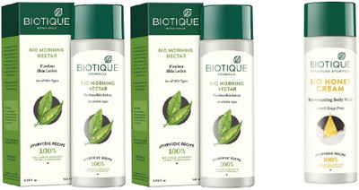 BIOTIQUE BIO Morning Nectar Flawless Skin Moisturizer, Honey Cream Rejuvenating Body Wash(Set of 3)
BIOTIQUE BIO Morning Nectar Flawless Skin Moisturizer, Honey Cream Rejuvenating Body Wash(Set of 3)