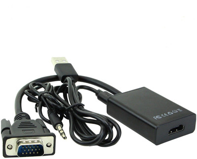Microware VGA Male to HDMI Female Converter Adapter for Laptop/Desktop/HDTV/PC/DVD (Black) VGA Cable(Compatible with desk computr, laptop, hd tv box, projector, hdtv, Black)
Microware VGA Male to HDMI Female Converter Adapter for Laptop/Desktop/HDTV/PC/DVD (Black) VGA Cable(Compatible with desk computr, laptop, hd tv box, projector, hdtv, Black)