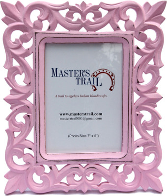 Master's Trail Wood Photo Frame(Pink, 1 Photos)