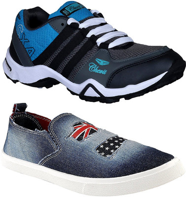 Chevit Combo Pack of 2 Casual & Sports Shoes (Loafers & Running Shoes) Running Shoes For Men(Blue, Grey
Chevit Combo Pack of 2 Casual & Sports Shoes (Loafers & Running Shoes) Running Shoes For Men(Blue, Grey