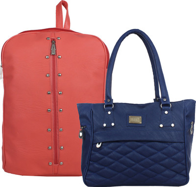 Fillin Cart Women Casual, Evening/Party Blue, Tan PU Shoulder Bag