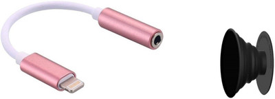 OLECTRA Elite Series 8 PIN Lightning Cable to 3.5mm Audio Jack FOR 7/7 Plus Headphone USB Adapter with Z Black Mobile popup socket USB Adapter(Black, Pink)
OLECTRA Elite Series 8 PIN Lightning Cable to 3.5mm Audio Jack FOR 7/7 Plus Headphone USB Adapter with Z Black Mobile popup socket USB Adapter(Black, Pink)