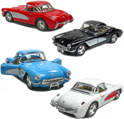 Assemble Set of 4: 5 1957 Chevy Corvette 1:34 Scale (Black/Blue/Red/White)(Multicolor)
Assemble Set of 4: 5 1957 Chevy Corvette 1:34 Scale (Black/Blue/Red/White)(Multicolor)