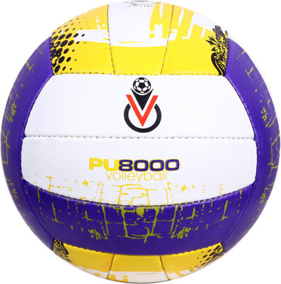 VINAYAK PU GREY 8000 VOLLYBALL Volleyball - Size: (Pack of 1, Grey