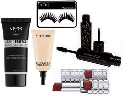 9 to 5 Eyelashes &Studio Perfect Photo Loving Primer & Cover Up Concealer & 2 In Mascara & Liquid Eyeliner With Giambattista Real Doll lipstick(Set of 5)
9 to 5 Eyelashes &Studio Perfect Photo Loving Primer & Cover Up Concealer & 2 In Mascara & Liquid Eyeliner With Giambattista Real Doll lipstick(Set of 5)