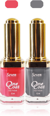 Seven nail polish pink grey