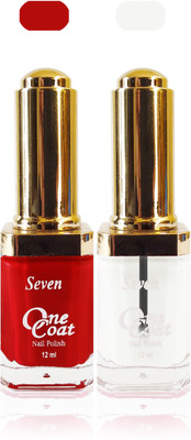 Seven one coat velvet matte nail polish exclusive color range set of 2 red clear(Pack of 2)
Seven one coat velvet matte nail polish exclusive color range set of 2 red clear(Pack of 2)