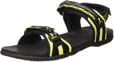 Puma Men Black::Yellow Sports Sandals