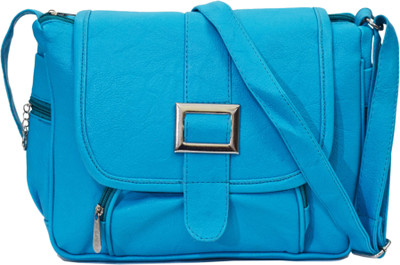 RIDGEWOOD Girls Casual Blue PU Sling Bag