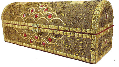 boruz bangle01 bangles organizer Vanity Box(Golden)