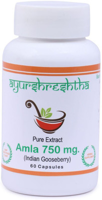 Ayurshreshtha Amla Capsule for protection of damage cells & Antioxidents(60 Capsules,750Mg)(2 g)
Ayurshreshtha Amla Capsule for protection of damage cells & Antioxidents(60 Capsules,750Mg)(2 g)