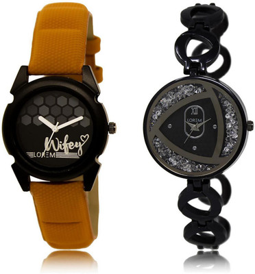 LOREM MF-235-237 Designer Stylish Silver & Black Round Girl's Metal Bracelet & Leather Watch - For Women
LOREM MF-235-237 Designer Stylish Silver & Black Round Girl's Metal Bracelet & Leather Watch - For Women