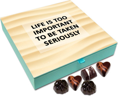 Chocholik Gift Box - Life is too important to be taken seriously - 9pc Truffles(108 g)
Chocholik Gift Box - Life is too important to be taken seriously - 9pc Truffles(108 g)