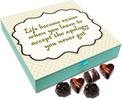 Chocholik Gift Box - Life Become Easier When You Learn To Accept - 9pc Truffles(108 g)
Chocholik Gift Box - Life Become Easier When You Learn To Accept - 9pc Truffles(108 g)