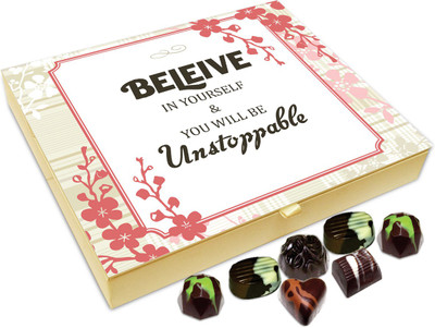 Chocholik Gift Box - Beleive In Yourself & You Will Be Unstoppable - 20pc Truffles(240 g)
Chocholik Gift Box - Beleive In Yourself & You Will Be Unstoppable - 20pc Truffles(240 g)