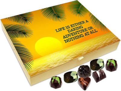 Chocholik Gift Box - Life is either a daring adventure or nothing at all - 20pc Truffles(240 g)
Chocholik Gift Box - Life is either a daring adventure or nothing at all - 20pc Truffles(240 g)