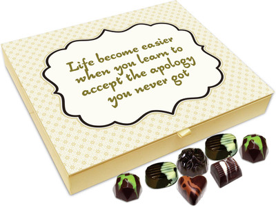 Chocholik Gift Box - Life Become Easier When You Learn To Accept - 20pc Truffles(240 g)
Chocholik Gift Box - Life Become Easier When You Learn To Accept - 20pc Truffles(240 g)