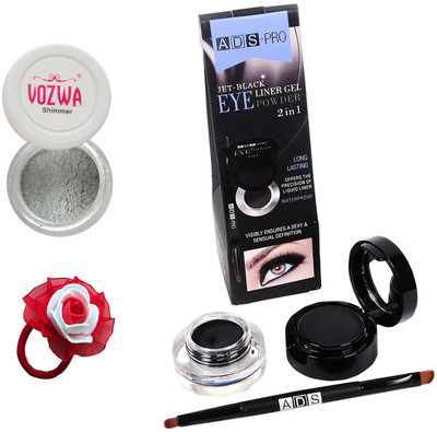 Vozwa Silver Eyeshadow Shimmer Powder, Waterproof Long Wear Gel Eyeliner Smudge Proof and Band(Set of 3)
Vozwa Silver Eyeshadow Shimmer Powder, Waterproof Long Wear Gel Eyeliner Smudge Proof and Band(Set of 3)