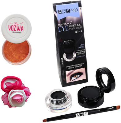 Vozwa Copper Eyeshadow Shimmer Powder, Waterproof Long Wear Gel Eyeliner Smudge Proof and Band(Set of 3)
Vozwa Copper Eyeshadow Shimmer Powder, Waterproof Long Wear Gel Eyeliner Smudge Proof and Band(Set of 3)